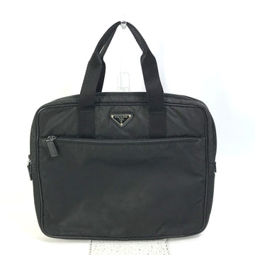 PRADA Business bag Nylon black Bag Triangle logo plate mens Used