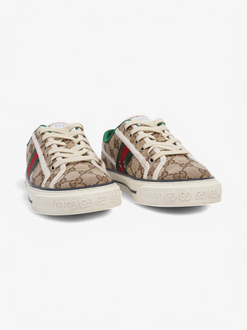 Gucci CS Tennis 1977 Sneakers Beige  / Green / Red Canvas EU 37 UK 4
