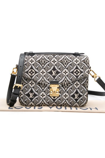 LOUIS VUITTON Grey Jacquard Since 1854 Pochette Metis Crossbody Bag