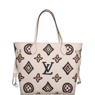 Louis Vuitton Cream Wild At Heart Giant Monogram Neverfull MM