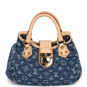 Louis Vuitton Vintage Blue Monogram Denim Pleaty