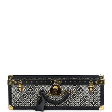 Louis Vuitton Since 1854 Alzer 60 Trunk Navy and White Jacquard Brass Hardware