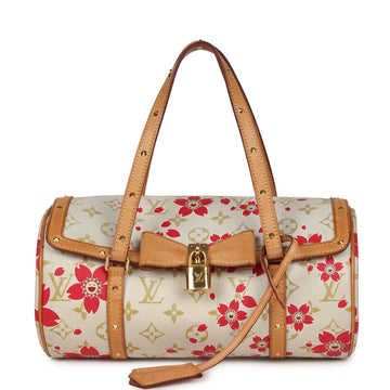 Vintage Louis Vuitton X Takashi Murakami Red Cherry Blossom Papillon Gold Hardware