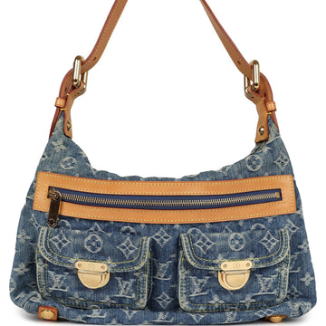 Louis Vuitton BaCSy PM Blue Denim Monogram Gold Hardware