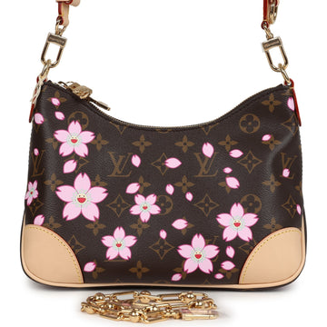 Louis Vuitton X Takashi Murakami Cherry Blossom Boulogne PM Brown Monogram Gold Hardware