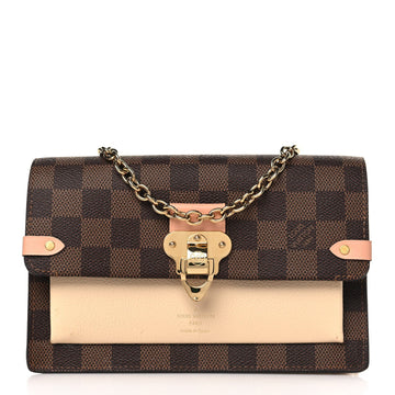 LOUIS VUITTON DAMIER EBENE VAVIN CHAIN WALLET ON CHAIN CREAM