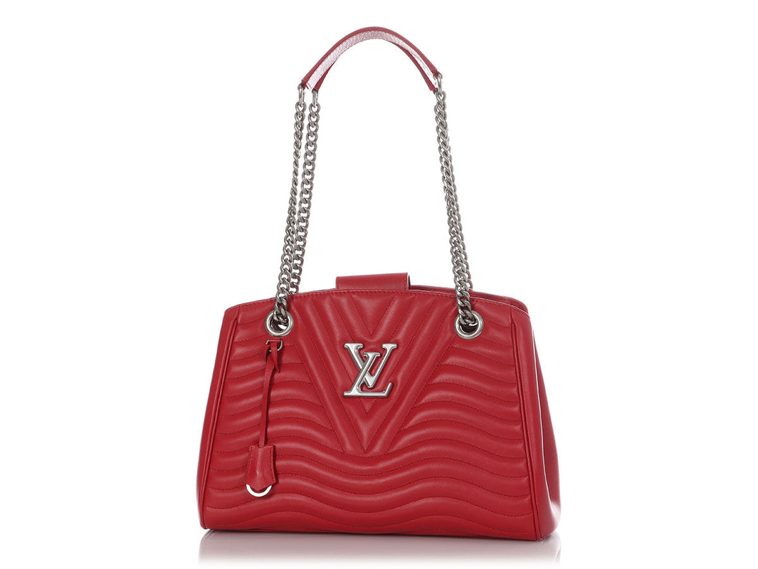Louis Vuitton Red New Wave Chain Tote