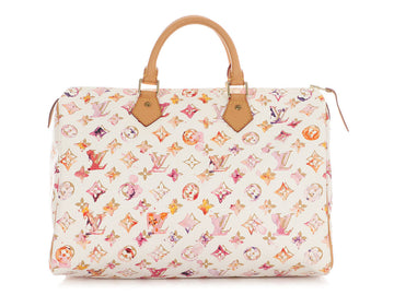 Louis Vuitton White Watercolor Aquarelle Speedy 35