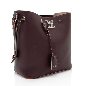 Louis Vuitton Calfskin Lockme Bucket Bag (SHF-Ie5h5b)