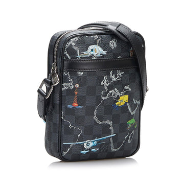 Louis Vuitton Damier Graphite Renaissance Map Danube Slim PM