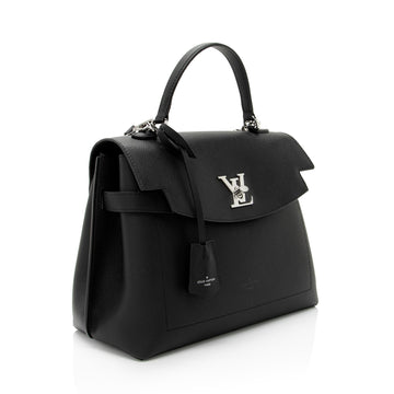 Louis Vuitton Grained Calfskin Lockme Ever MM Satchel (SHF-OiIBfz)