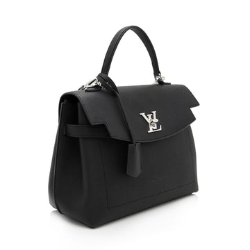 Louis Vuitton Grained Calfskin Lockme Ever MM Satchel (SHF-xxWmqD)