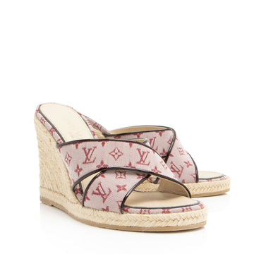 Louis Vuitton Monogram Idylle Espadrille Wedges - Size 6.5 / 36.5