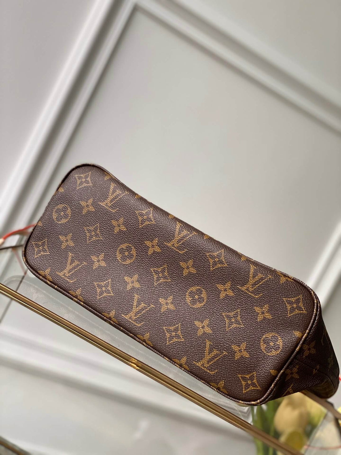 M40155 NEVERFULL PM tote bag monogram apricot MY HERITAGE subaxillary bag Handbag