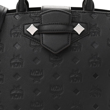 MCM CALFSKIN LEATHER OTTOMAR MONOGRAM ESSENTIAL TOTE BAG