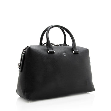 MCM Grained Calfskin Ella Large Boston Bag (SHF-19398)