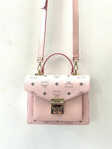 MCM PATRICIA CROSSBODY VISETOS POWDER PINK