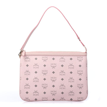 MCM Powder Pink Monogram Visetos Logo Pochette