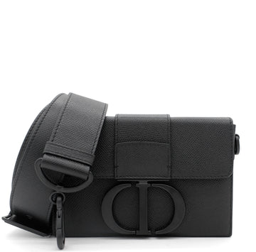 Dior 30 Montaigne Box Bag Black Ultramatte Grained Calfskin