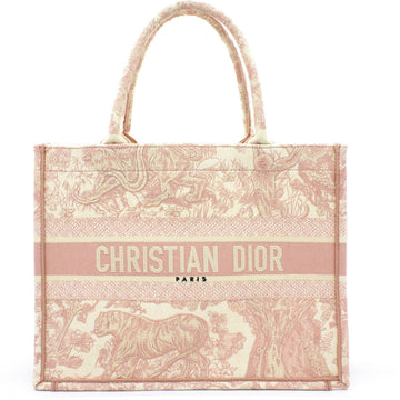 Dior Pink Toile de Jouy Embroidery Booktote Small