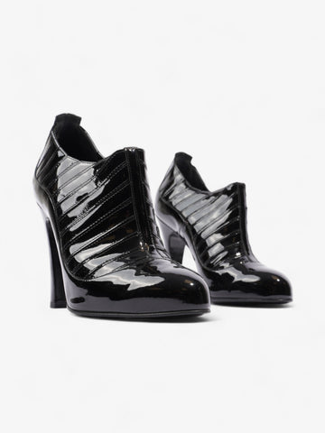 Chanel Patent Leather Ankle Boots 100 Black Patent Leather EU 38 UK 5