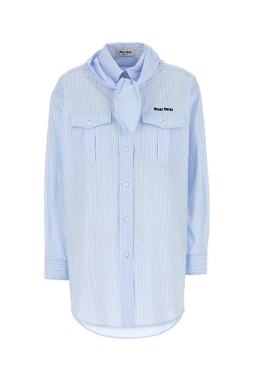MIU MIU Embroidered Poplin Shirt for Women