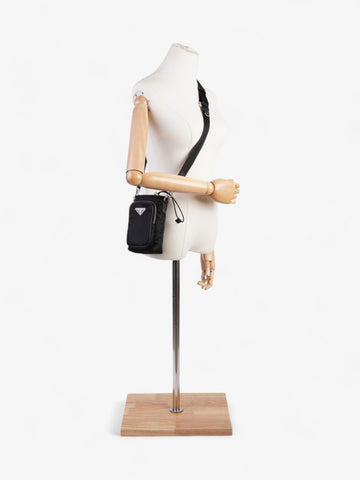 Prada Phone Case Crossbody Black Re Nylon