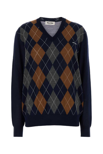 MIU MIU Women's Wool Knit Sweater - FW25 Collection