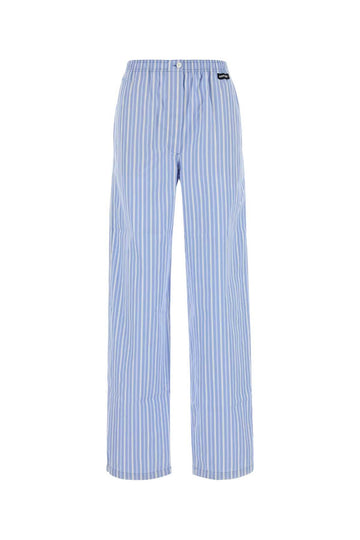 MIU MIU Embroidered Poplin Pajama Pants for Women