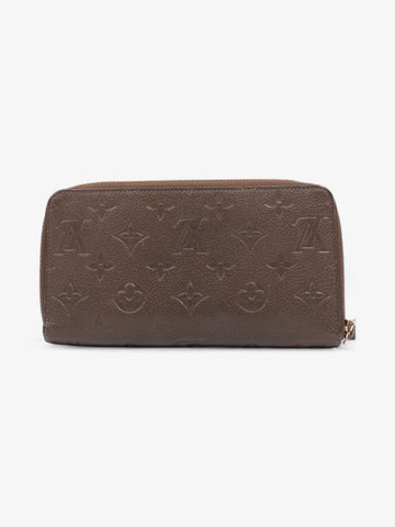 Louis Vuitton Zippy Wallet Taupe Lambskin Leather