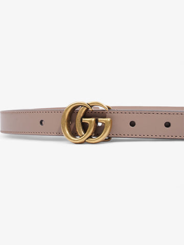 Gucci EC Marmont Belt Dusty Pink / Gold Leather 70cm 28"