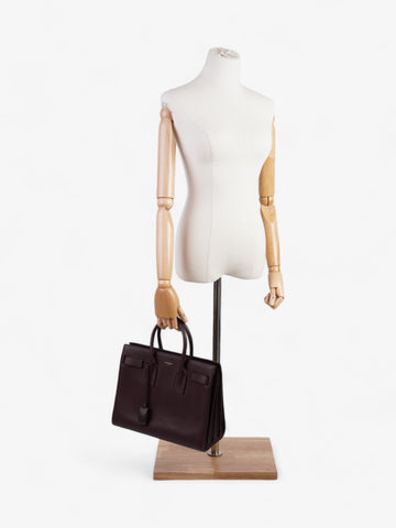Saint Laurent Sac De Jour Maroon Grained Leather Small