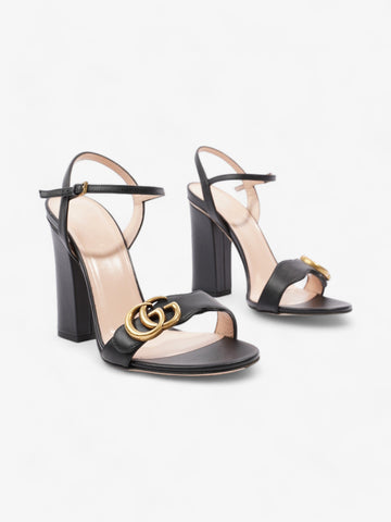 Gucci EC Marmont Heels 85mm Black Leather EU 37 UK 4