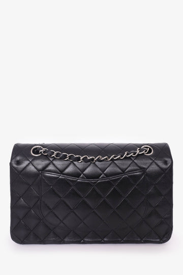 Pre-Loved Chanel™ 2009-10 Black Lambskin Quilted Medium Double Flap