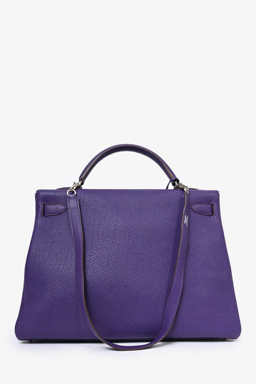 Hermès 2010 Purple Togo Leather Kelly Retourne 40
