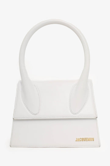 Jacquemus White Leather Les Classiques 'Le grand Chiquito' Bag