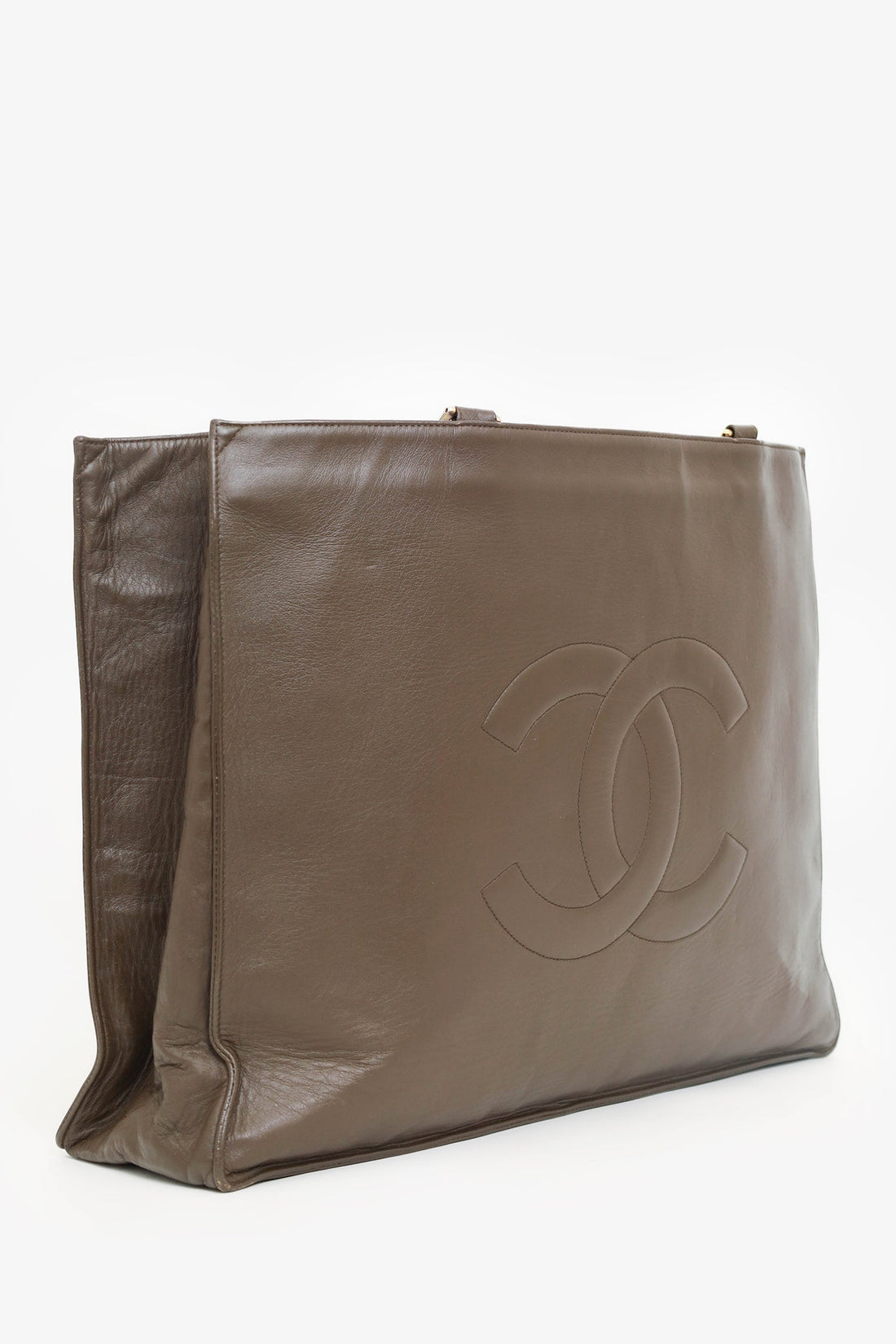 Chanel™ 1994-96 Brown Lambskin CC Chain Tote