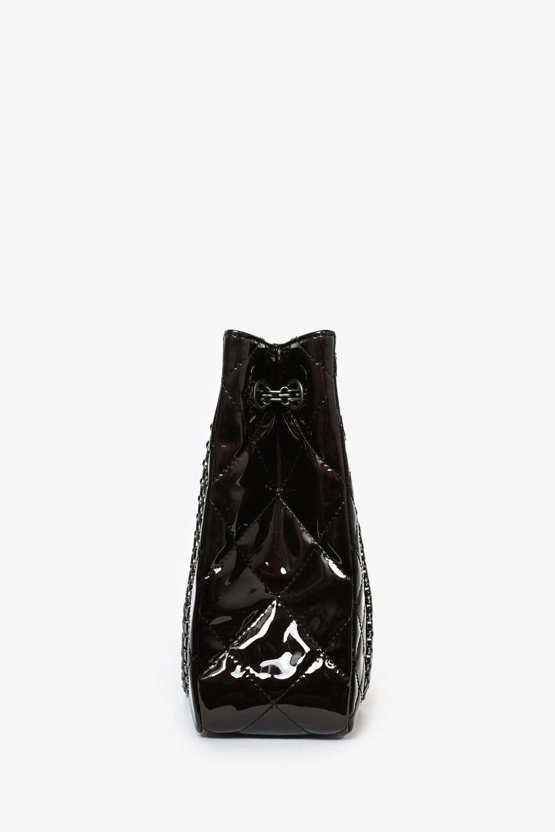 Pre-Loved Chanel™  2011/12 Dark Purple Patent Quilted Leather 2.55 Reissue Tote Bag