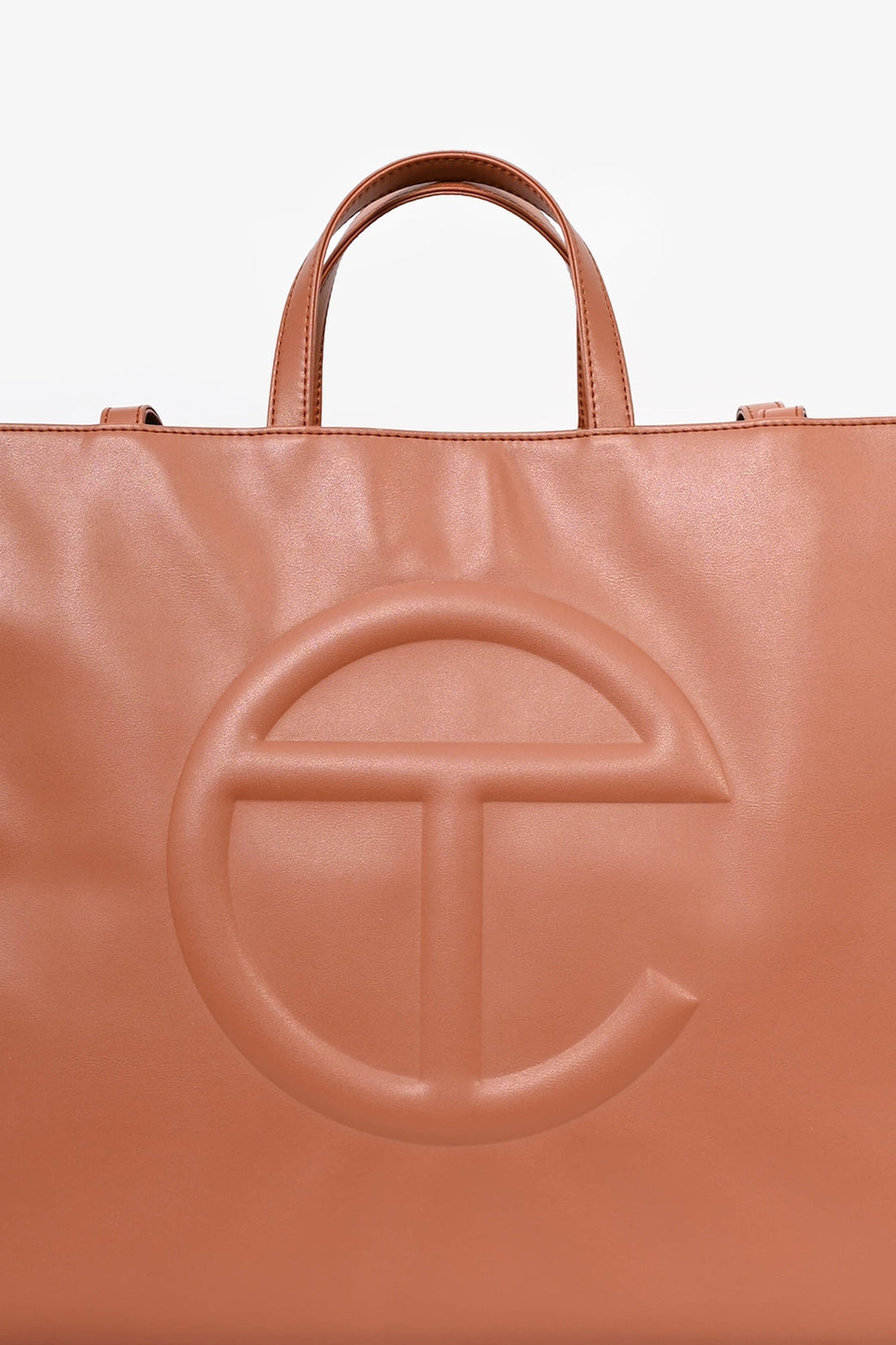 Telfar Brown Vegan Leather Large Shopping Tote