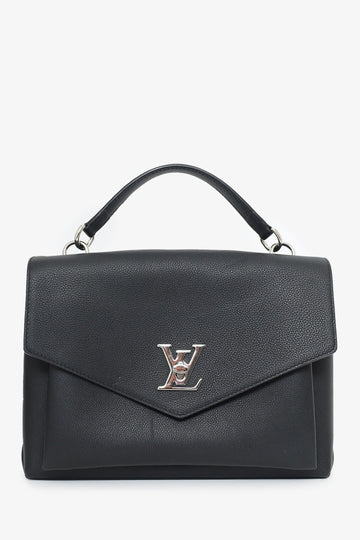 Louis Vuitton Black Leather LockMe Top Handle