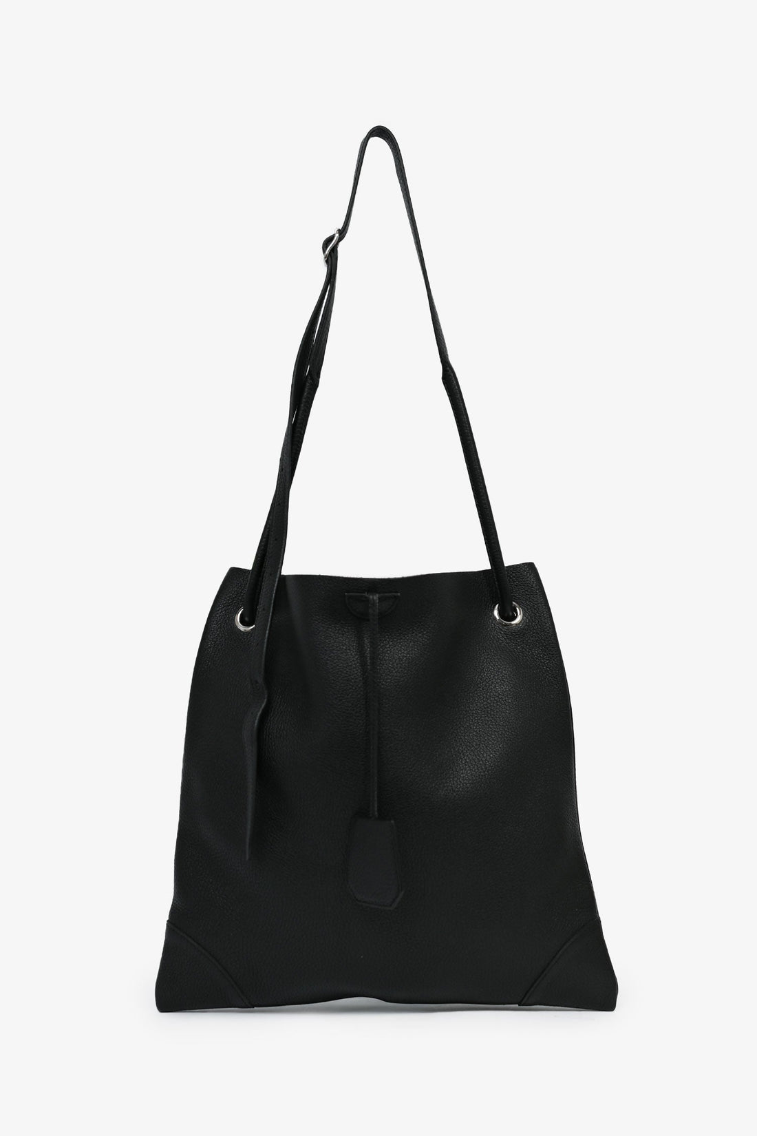 Hermès Black Clemence Leather 'Silk City 33' Tote