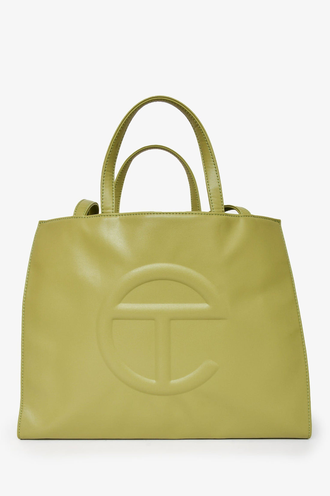 Telfar Green Faux Leather Medium Tote