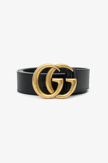 Gucci Black Leather CS Marmont Belt Size 120/48