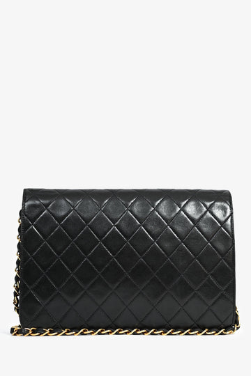 Pre-Loved Chanel™ 1994 Black Lambskin Single Chain Flap Bag