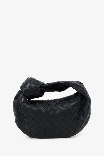 Bottega Veneta Black Intrecciato Leather Mini Jodie Bag