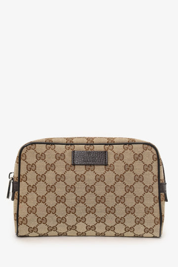 Gucci Dark Brown/Beige CS Canvas Monogram Belt Bag