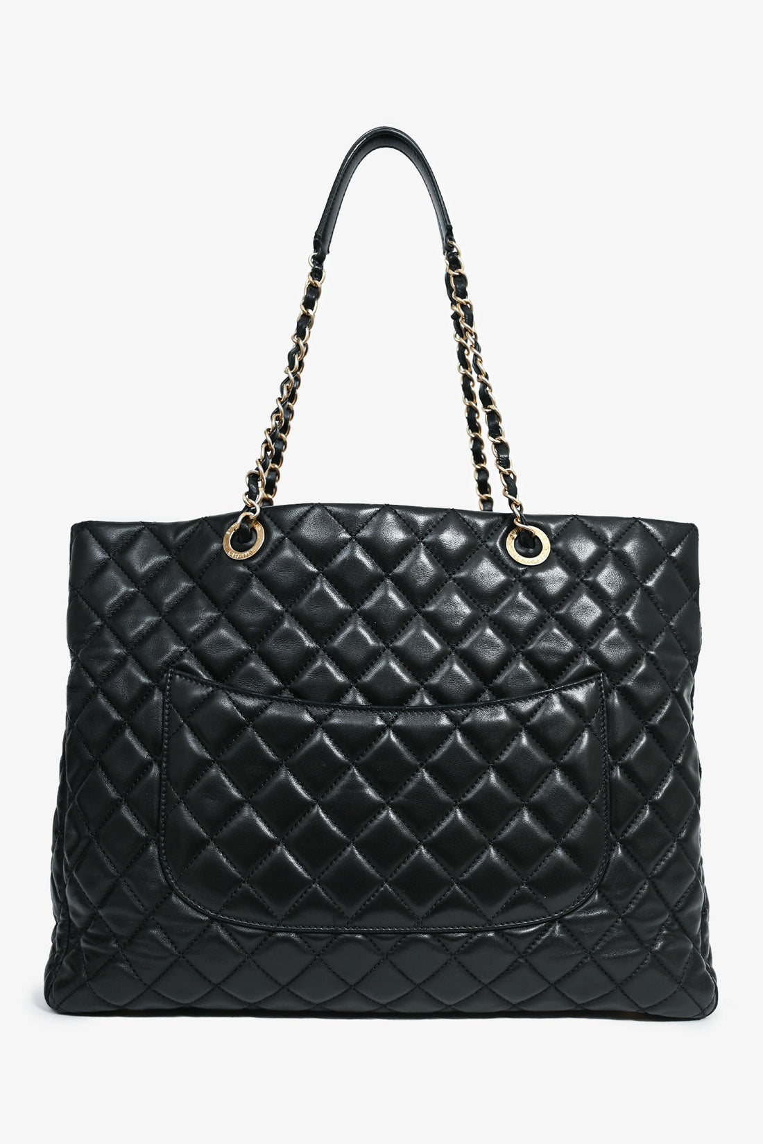 Chanel™ 2013 Black Lambskin Quilted CC Charm Tote