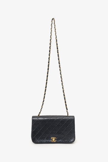 Pre-Loved Chanel™ 1989-91 Black Quilted Lambskin Full Flap Bag (As Is)