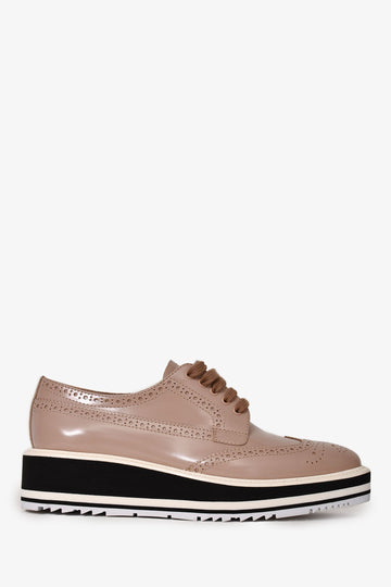 Prada Light Purple Leather Platform Oxfords Size 38.5