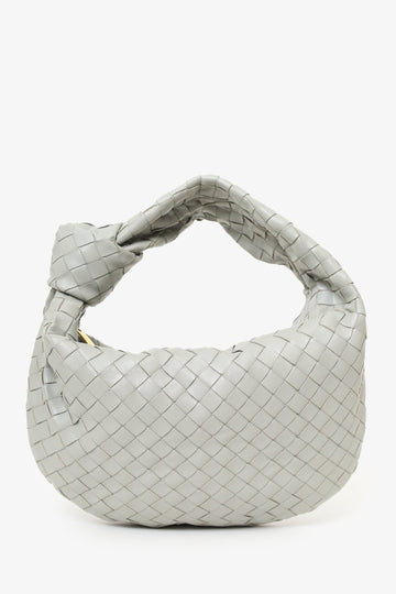 Bottega Veneta Grey Intrecciato Leather Teen Jodie Shoulder Bag